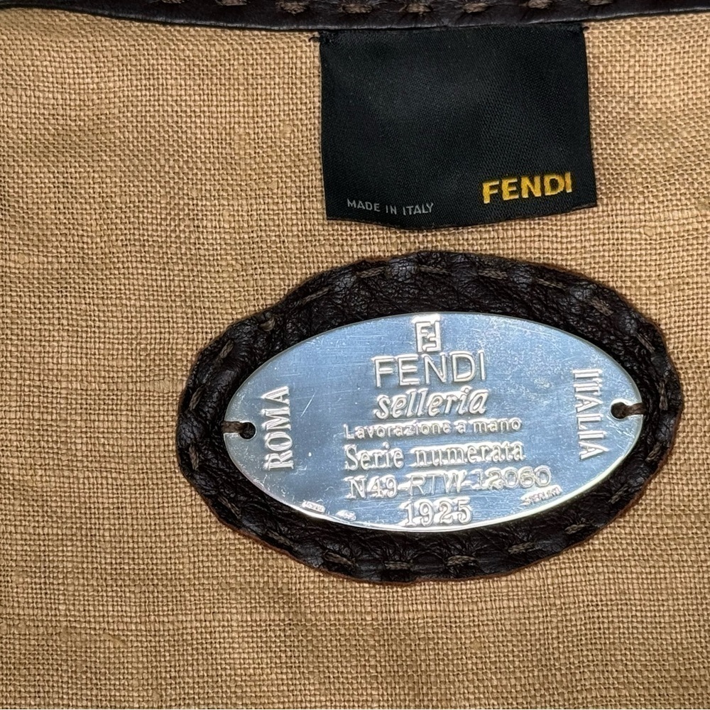 Fendi Selleria Brown Leather Women's Jacket - Italian Luxury and Timeless Style - Picture 8 of 8